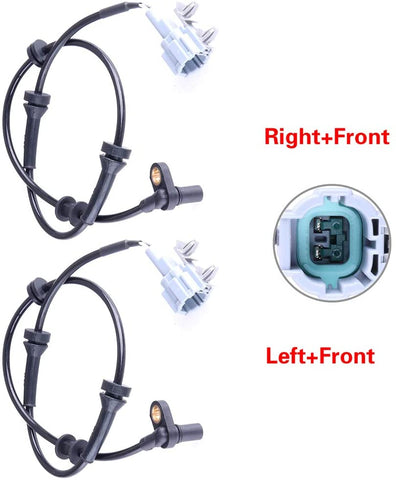 LUJUNTEC ABS Wheel Speed Sensor Left & Right & Front ALS625 Replacement for 2005-2014 Nissan Xterra 2005-2014 Nissan Frontier