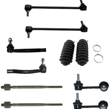 Detroit Axle - Front & Rear Sway Bar Links, Inner Outer Tie Rods w/Rack Boots for 2009 2010 2011 2012 2013 2014 Nissan Maxima