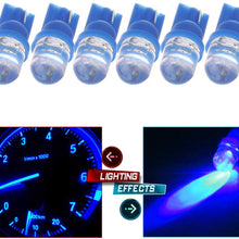 cciyu 194 Extremely Bright LED Bulbs Dashboard Gauge Light Speedometer Odometer Tachometer LED light Wedge T10 168 2825 W5W Blue Pack of 6