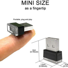 ICBEAMER [ Color:Red Universal USB Interface Plug-in Miniature Night Light LED Car Interior Trunk Ambient Atmosphere