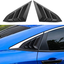 Thenice for 10th Gen Civic Racing Style Rear Side Window Louvers Air Vent Scoop Shades Cover Blinds for Honda Civic Sedan 2020 2019 2018 2017 2016 -Carbon Fiber Red