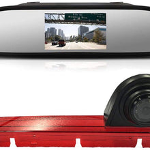 HD Waterproof Night Vision Color Rear View Brake Light Third Roof Top Mount Lamp Reverse Backup Camera for Transit 3 Brake Light 2012-2016 (Reversing Camera+7" inch Monitor)