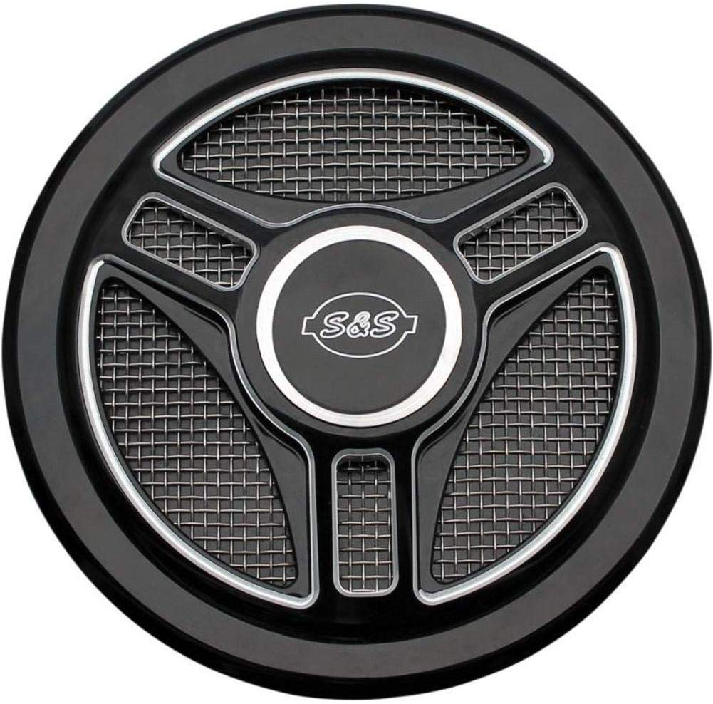 S&S Cycle Tri-Spoke Stealth Air Cleaner Cover - Black