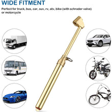 CZC AUTO Brass Tire Pressure Gauge, Dual Head Truck Air Gage, Accurate Mechanical Dually Chuck Wheel Service Checker for Truck Bus Car RV ATV Motorcycle Bike, 1-11kg/c㎡ 10-160lb/in2 (Brass, 1 Pack)