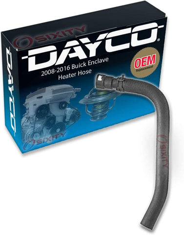 Dayco Heater Hose for 2008-2016 Buick Enclave 3.6L V6 - Tee To Engine HVAC Radiator Coolant Heating
