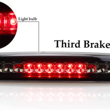 3rd Brake Light High Mount Stop Brake Light with Cargo Light for 1994-2001 Dodge Ram 1500 2500 3500 (Black Housing Smoke Lens)