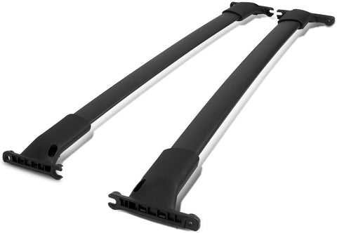 OE Style Matte Black Aluminum Roof Rack Rail Cross Bars w/ABS Mounting Brackets Replacement for Ford Escape 13-19