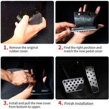 BORDAN Dodge Challenger Chrysler Accelerator Gas Pedal Brake Pedal Cover Aluminum Performance Foot Pedals Set Non-Slip Replacement Pedal Pad Fit for Dodge Challenger Chrysler 300 2009-2019