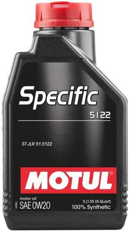 Motul 107304 OEM SPECIFIC 100% SYNTHETIC ENGINE OILS, SPECIFIC 5122 0W20, 1L (1.05