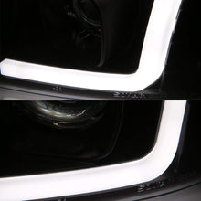 For 99-06 GMC Sierra 1500 2500HD 3500 C3 Yukon XL Black LED Tube Projector Headlights Driver+Passenger Side Pair