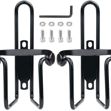 Wakauto 2pcs Bike Water Bottle Cages, Aluminum Alloy Bicycle Water Bottle Rack Holder Cages, Bike Bottle Cup Mount Bracket with 4 Screws and 1 Wrench