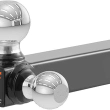 CURT 45001 Multi-Ball Trailer Hitch Ball Mount, 1-7/8, 2, 2-5/16-Inch Balls, Fits 2-Inch Receiver, 10,000 lbs