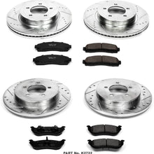 Power Stop K2722 Front & Rear Brake Kit with Drilled/Slotted Brake Rotors and Z23 Evolution Ceramic Brake Pads