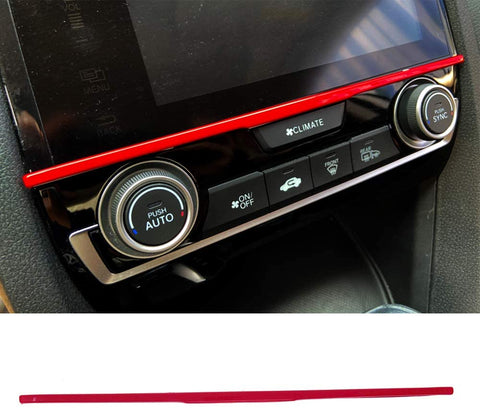 Screen Red Trim Sticker Interior Decoration Strip Car Styling Accessories For Honda 10th Gen Civic 2016 2017 2018 2019 2020