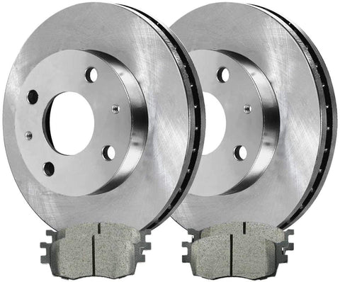 Auto Shack RSCD6583-6583-507-2-4 Front Brake Rotors and Ceramic Pads