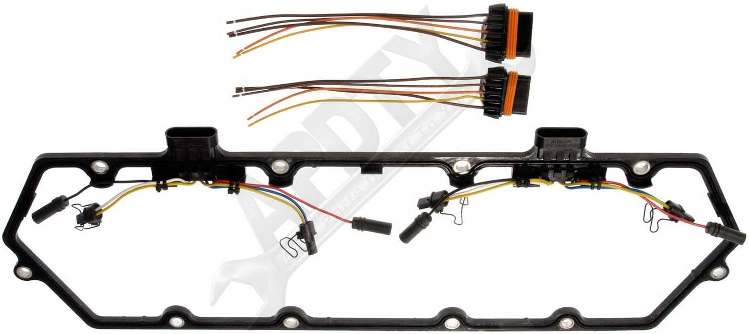 APDTY 726313 Valve Cover Gasket Kit w/Glow Plug Wiring Harness Replaces F4TZ-9D930-K