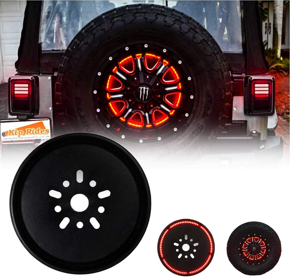 Spare Tire Brake Light Third Brake Light Wheel Light LED Ring for Jeep Wrangler JK JKU 2007-2017