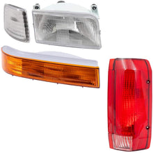 8 Pc Set Headlights, Taillights w/Park Signal Corner & Side Marker Lamps Replacement for Ford Bronco F150 F250 F350 Styleside Pickup Truck AutoAndArt