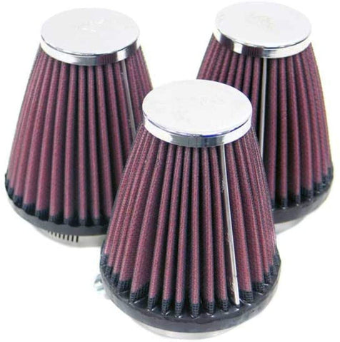 K&N Universal Clamp-On Air Filter: High Performance, Premium, Washable, Replacement Filter: Flange Diameter: 2.062 In, Filter Height: 4 In, Flange Length: 0.625 In, Shape: Round Tapered, RC-1203