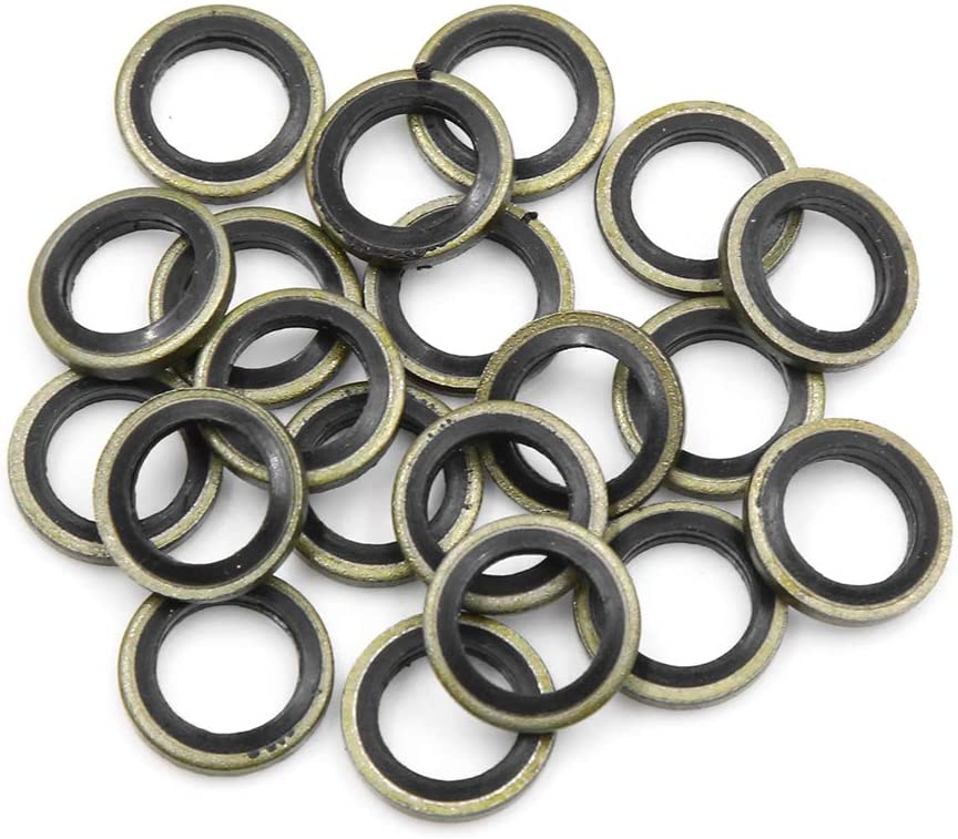 X AUTOHAUX 20pcs Universal Engine Oil Crush Washers Drain Plug Gaskets 10mm ID. 16mm OD. for Car