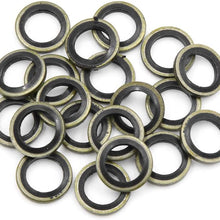X AUTOHAUX 20pcs Universal Engine Oil Crush Washers Drain Plug Gaskets 10mm ID. 16mm OD. for Car