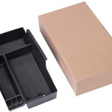 QianBao Compatible with Center Console Organizer Insert ABS Black Materials Tray Armrest Storage Box for Toyota Camry 2012 2013 2014 2015 2016 2017