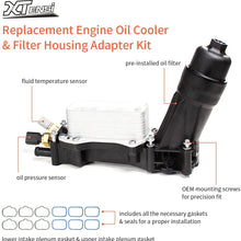 Xtensi Engine Oil Cooler and Filter Housing Adapter gaskets Sensor Kit Replace 5184294AE Compatible with 2011-2013 Chrysler 200/300 Journey Wrangler Ram 3.6L Aluminium