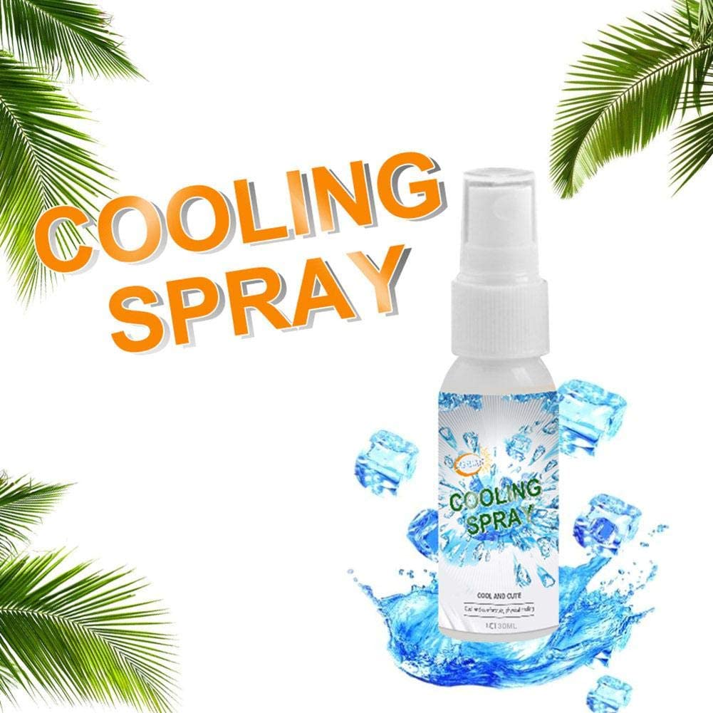 settlede 30ML Home Indoor Mint Cooling Spray air freshener,car Fast coolant Summer Training Outdoor Sports Cooling Body ice Spray 4.131.06in