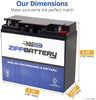 SLA Replacement Battery for 12V 20AH T3 AGM Battery- Replaces 51814 6fm17 6-dzm-20 6-fm-18 lcx1220p- Zipp Battery