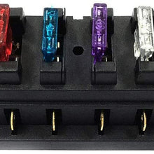 Universal 4Way/ 6Way/ 8 Way Fuse Box Holder Fuse Block with 8 Standard Fuses for Car Truck Boat Vehicle 12V/24V/32V (Color : Army Green)