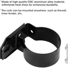 Ignition Coil Bracket, CNC Aluminium Alloy Ignition Coil Mount Bracket Fit for Ford Mustang F150 (Black)