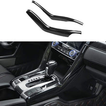 Kadore ABS Carbon Fiber Interior Gear Shift Molding Strip Cover Trim for 2016 2017 2018 2019 2020 Honda Civic 10th Gen Sedan LHD 2-pc