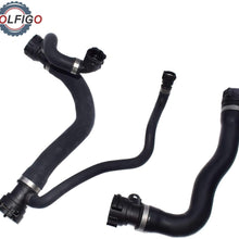 WOLFIGO 2 Pcs Upper Lower Coolant Radiator Water Pump Hose Pipe For BMW E60 E63 E64 545i 645Ci 2004 2005 17127519248 17127508011
