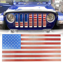 Bentolin Front Steel Mesh Grill Inserts with US Flag Compatible with Jeep Wrangler JL 2018-2020 & Gladiator JT 2020