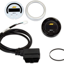 AEM X-SERIES 52mm OBD II Digital Gauge View Engine Diagnostic Codes CEL Black & White Faceplates