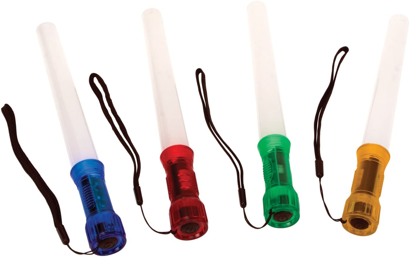 Performance Tool W2349 Red, Amber, Green & Blue LED Glowstick Stick, 4 Pack (Alternative to Chemical Glowsticks)