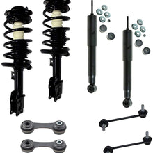 Detroit Axle - Brand New Complete 12-Piece Front Suspension Kit - 2 Front Struts, 2 Lower Control Arm & Ball Joint, All 4 Tie Rod, 2 Sway Bar - Fits Non Turbo Models Only. 11.8 Inch Center to Center