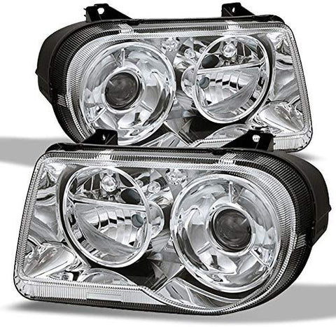 For 05-10 Chrysler 300C Replacement Projector Headlights 4805863Ah 4805862Ah LH RH Left side +Right side