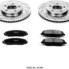 Power Stop K1382 Front Brake Kit with Drilled/Slotted Brake Rotors and Z23 Evolution Ceramic Brake Pads