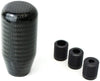 iJDMTOY Glossy Black Real Carbon Fiber Shift Knob Compatible With Most Car 6-Speed, 5-Speed, 4-Speed Manual or Automatic, etc