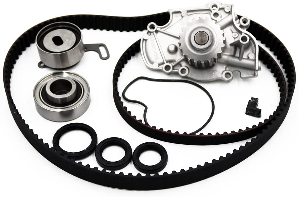 Timing Belt Water Pump Kit fits for 1994-2002 Honda Accord, 1997-1999 Acura CL, 1998 Honda Odyssey and 1998 1999 Isuzu Oasis 2.2L 2.3L 3.0L 16V SOHC