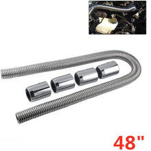 24", 36", 48" Flexible Upper/Lower Radiator Hose Kit & Stainless Steel W/Chrome Caps V8,48