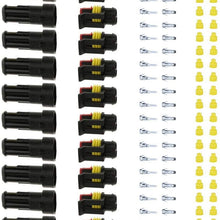 ESUPPORT 10 X 2 Pin Way Car Waterproof Electrical Connector Plug Socket Plug Kit Wire AWG Gauge Marine Terminals