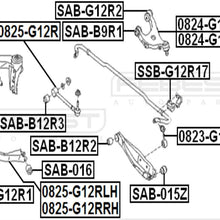 FEBEST SAB-G12R2 Rear Upper Arm Bushing Kit