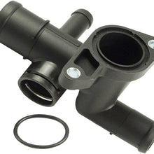 TOPAZ 06A121132Q Coolant Water Outlet Flange Connector with O-Ring for Audi TT Volkswagen Golf Jetta 1.8L