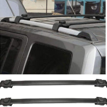 IRONWALLS 2PCS Roof Racks Crossbars Cargo Load Bars Aluminum Black for Jeep Patriot 2007-2017 with Vertical Side Bars