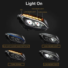 A&K Led Headlight Assembly for Mercedes Benz C-Class C300 W205 2015 2016 2017 2018 Driver and Passenger Side (Only Suitable for Benz with OEM Halogen Light)