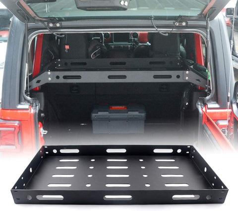 AL4X4 Compatible with Interior Rear Cargo Basket Rack Aluminum Alloy Luggage Storage Carrier 2018-2020 Jeep Wrangler JL Unlimited 4 doors