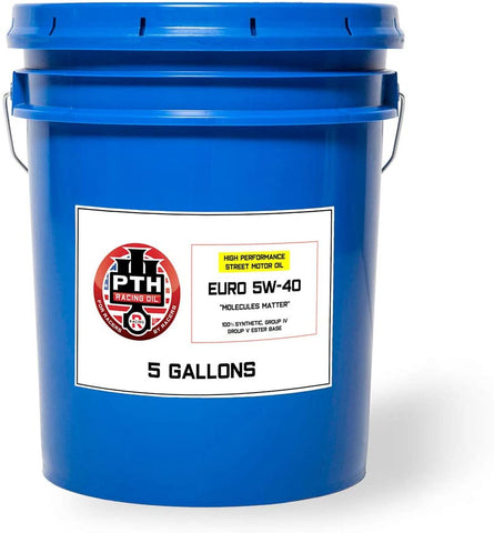 PTH Racing Oil Euro 5W-40 High Performance Street Oil (5 Gallon Pail)