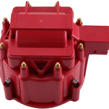 MAS Performance Replacement Fits Red Male HEI Distributor Cap & Rotor for CHEVY GM SBC BBC 305 350 454